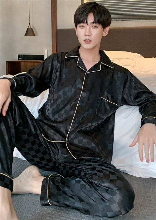 楽天市場】シルク パジャマ メンズ 長袖 前開き セットアップ 春秋 夏