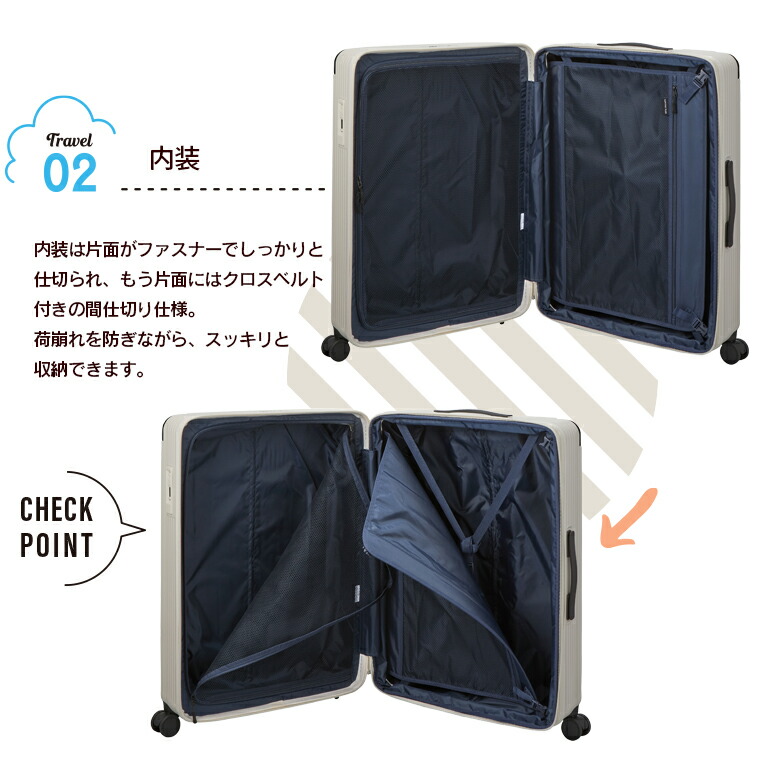 楽天市場】スーツケース LLサイズ 98L〜108L 7泊以上長期用 キャリー