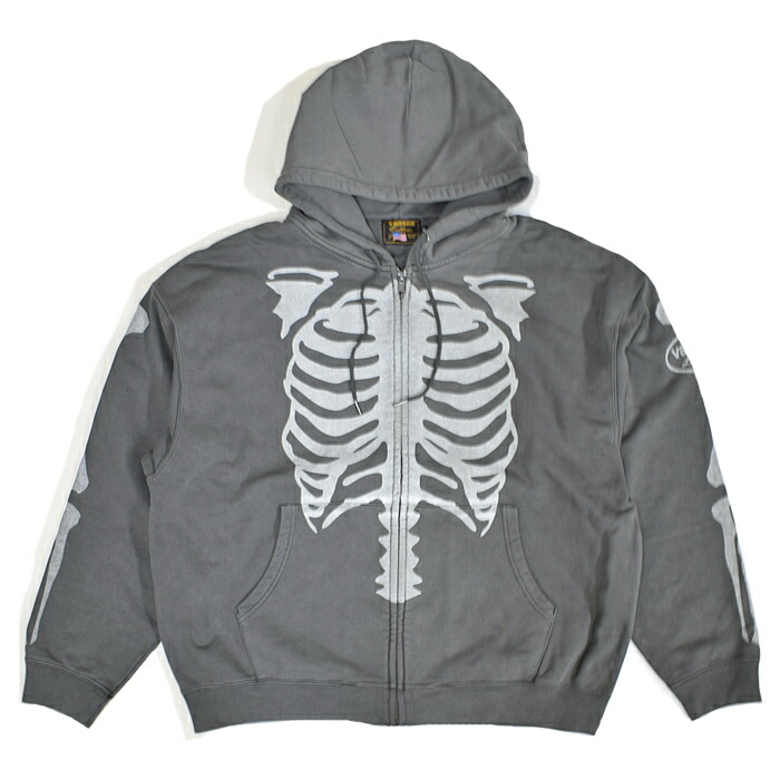 VANSON バンソン スウェット BONE ZIP UP HOODIE ジップパーカー