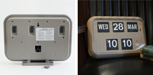 TWEMCO トゥエンコ｜デジタルカレンダークロック QD-35 グレー 通販