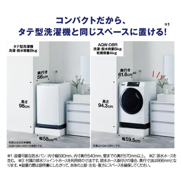 在庫あり 【リファービッシュ品/超美品】【標準設置費込】ドラム式洗濯