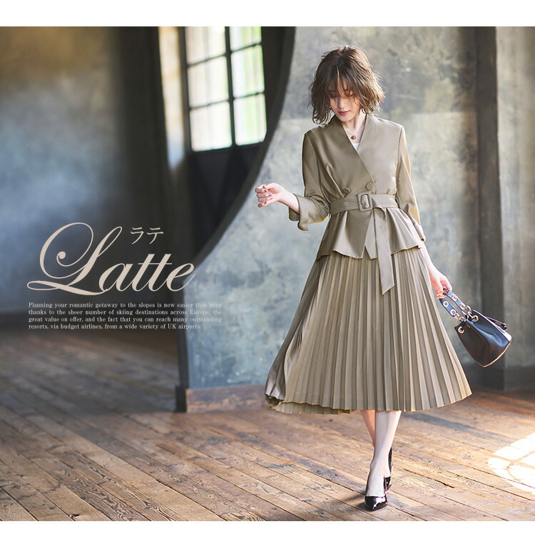 ドッキングプリーツワンピーススーツ「CSU977」-RUIRUE BOUTIQUE