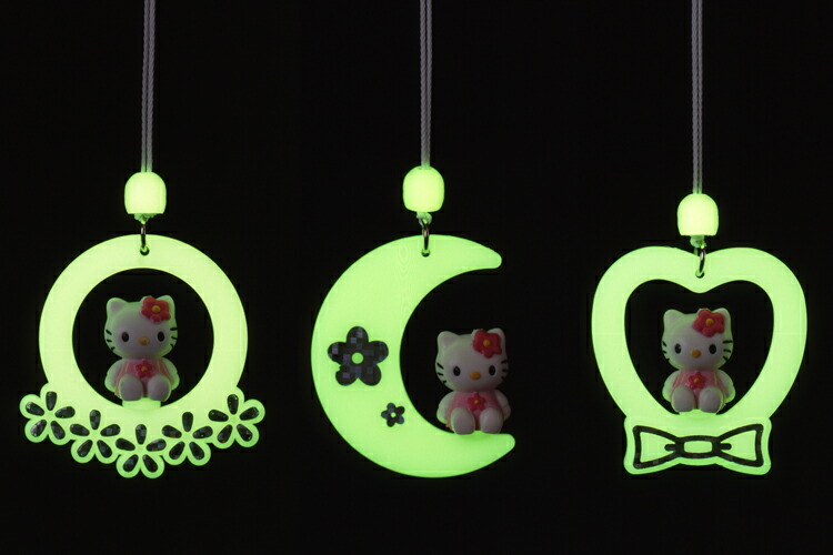 ハローキティ 根付 蝶 バタフライ 妖精 蓄光 ハローキティ 根付 蝶