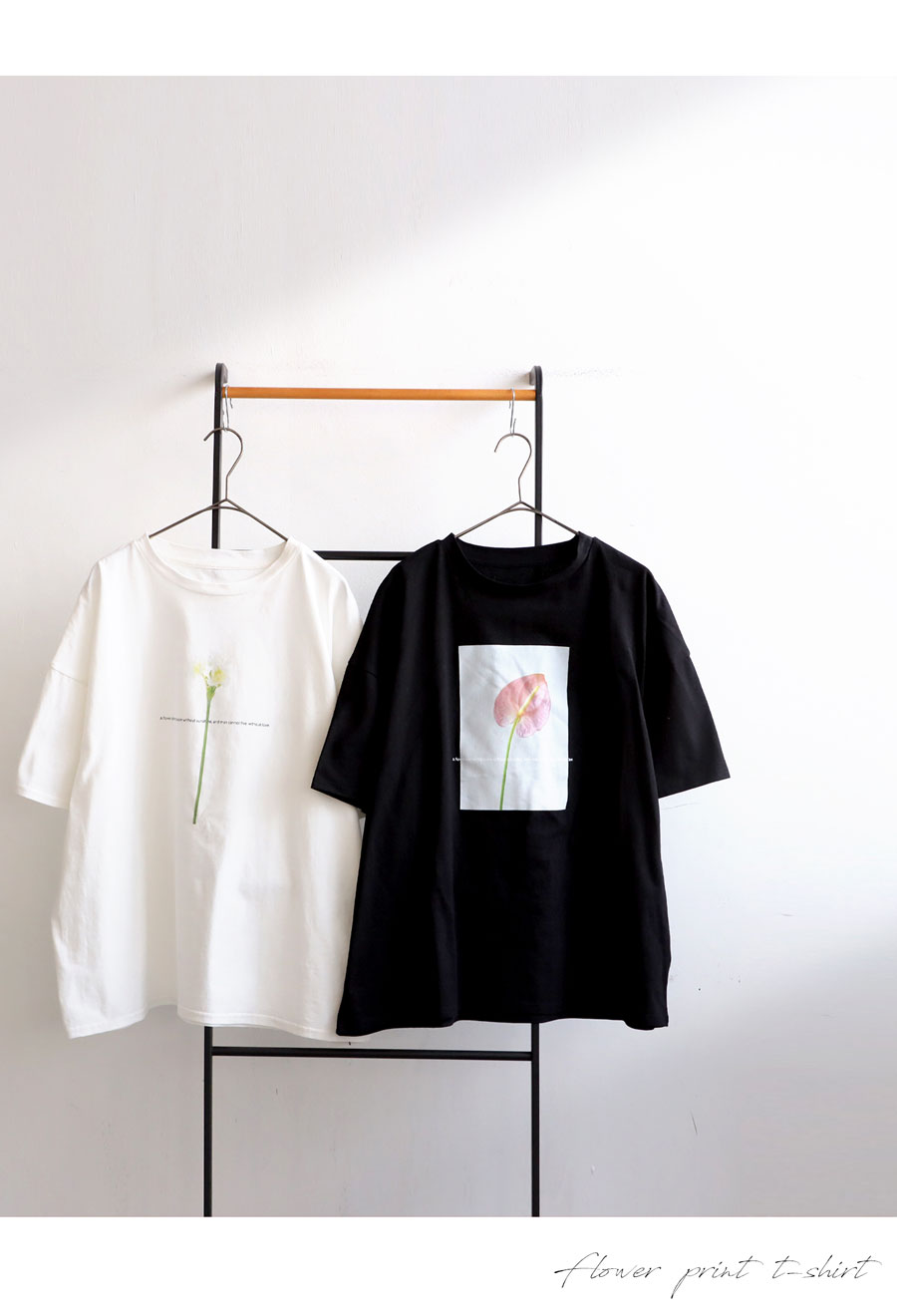 花柄プリントTシャツ レディース 半袖 トップス 綿100・(80)メール便可