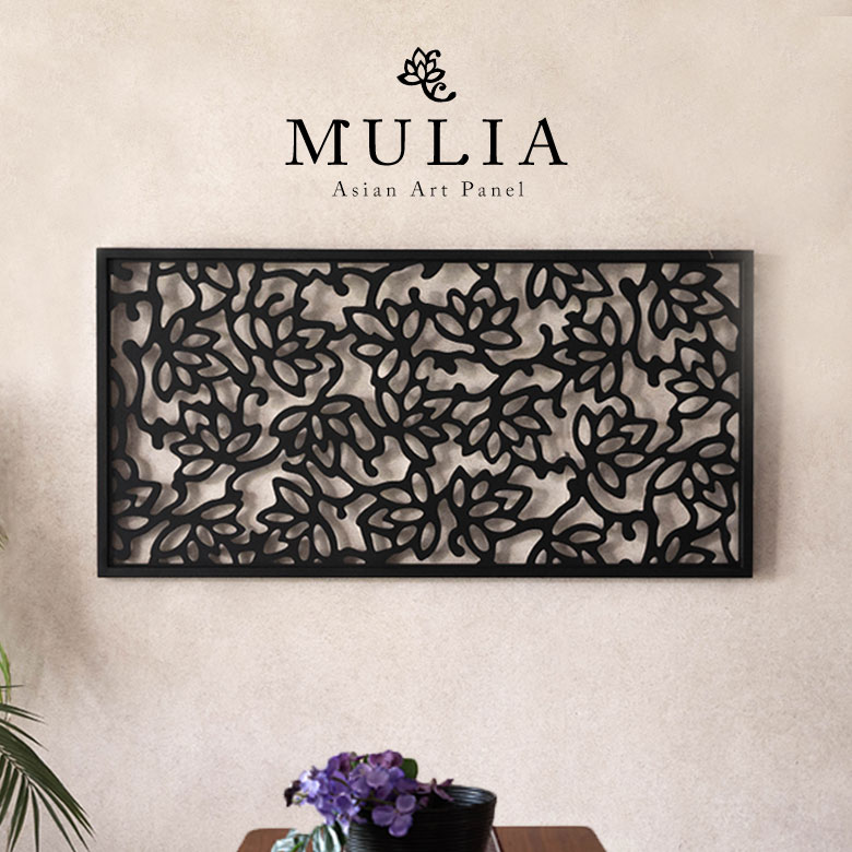 楽天市場】アジアン アートパネル モダン ロータス 木彫り インテリア