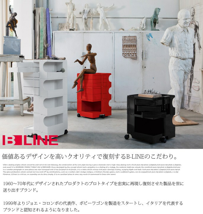 楽天市場】B-LINE ボビーワゴン 3段5トレイ Boby Wagon 収納ラック