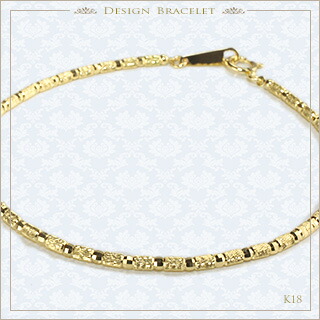 楽天市場】K18デザインブレスレット(18金 18k ゴールド製)(51024*2