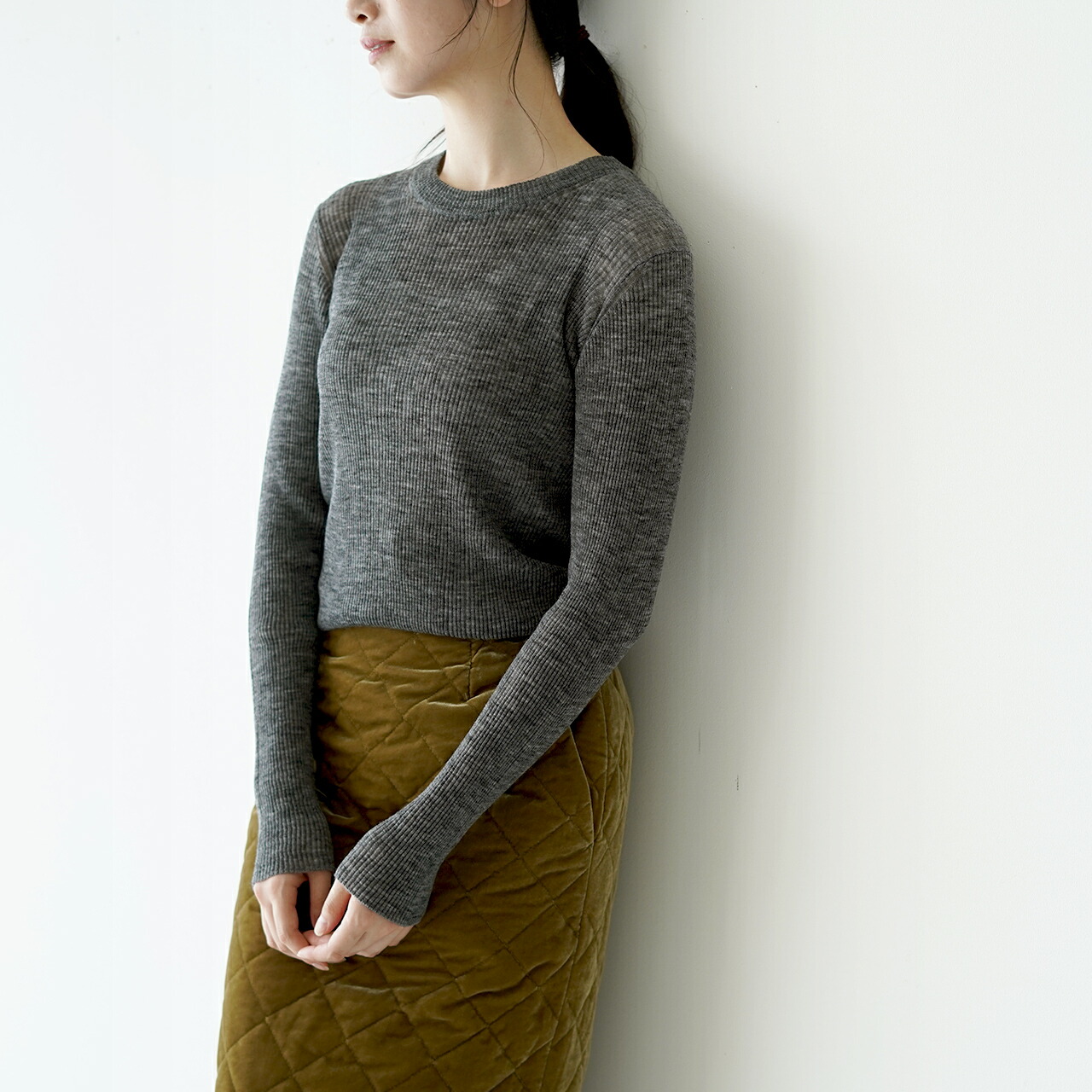 楽天市場】サクラ SACRA ファインアルパカ リブニット トップス FINE