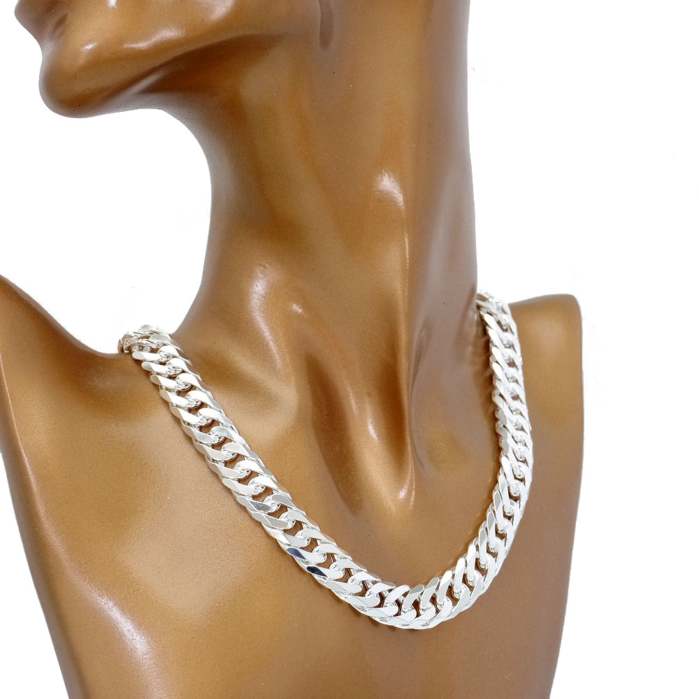 楽天市場】イタリア製 シルバー925 ダブル喜平ネックレス メンズ c6