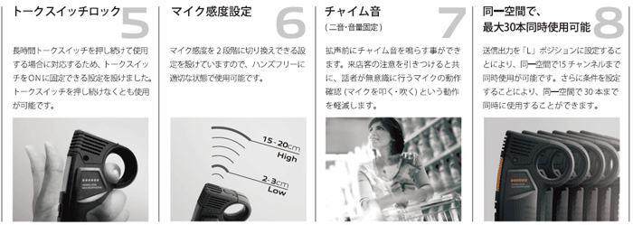 WM-1420 TOA(ティーオーエー・トーア） 800MHzワイヤレスマイク