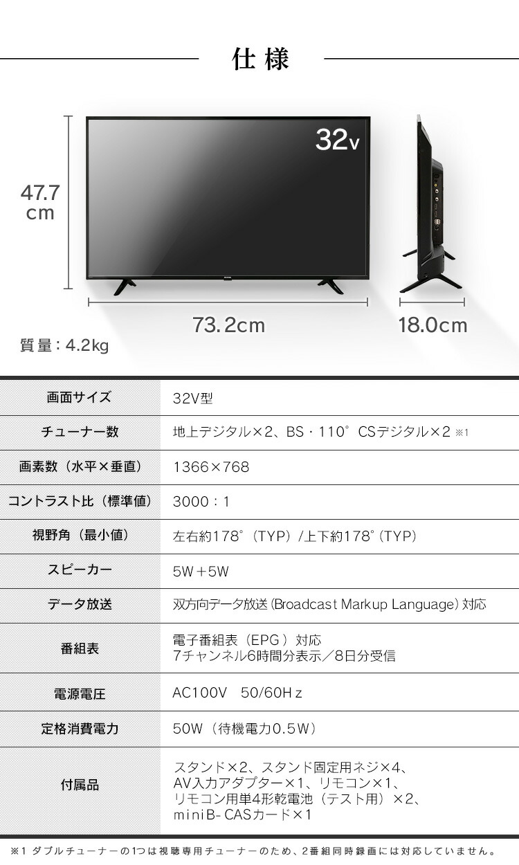 楽天市場】テレビ 32型 32インチ アイリスオーヤマ 32V型ハイビジョン