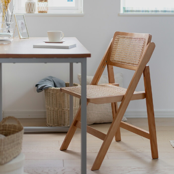 楽天市場】折りたたみチェア ラタンチェア フォールディングチェア