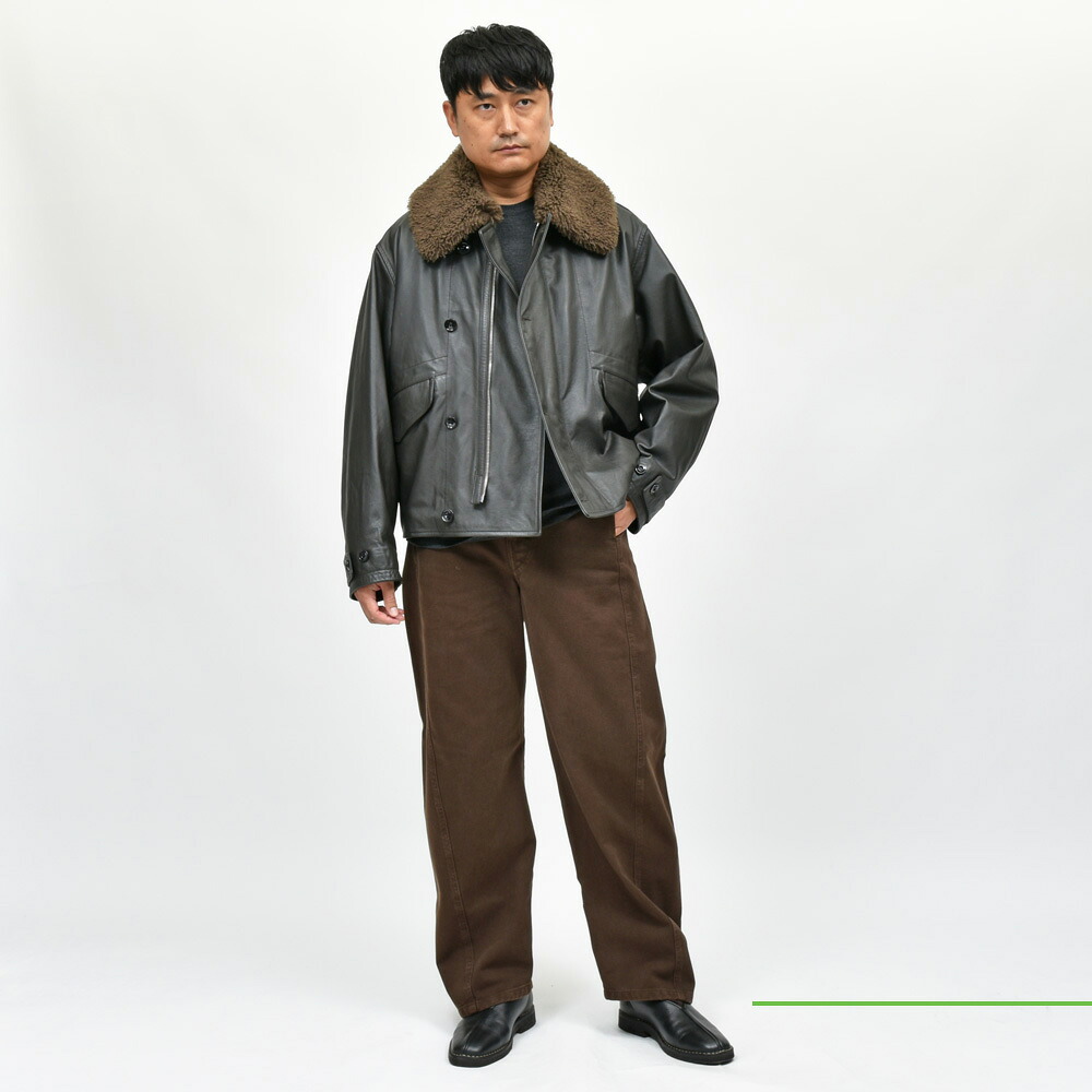 SALE】LEMAIRE（ルメール）カウレザーボアカラーショートブルゾン