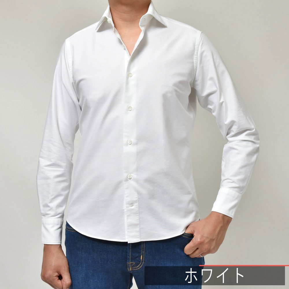 Giannetto（ジャンネット）コットンピンオックスセミワイドカラー