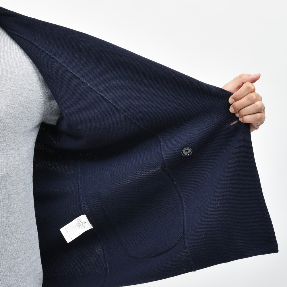 LARDINI（ラルディーニ）ウールミラノリブダブルニットジャケット