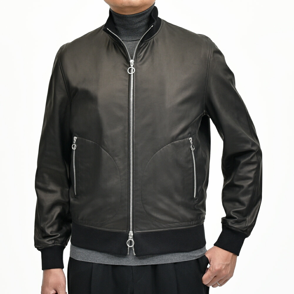 SERAPHIN（セラファン）BLOUSON506 ラムレザーリブスタンドカラー
