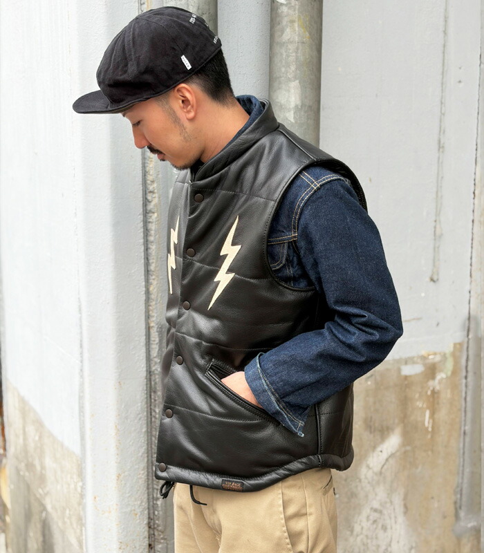 楽天市場】VIN&AGE ヴィン＆エイジ TYPE VLJ7_25 NAUGHTY LEATHER VEST