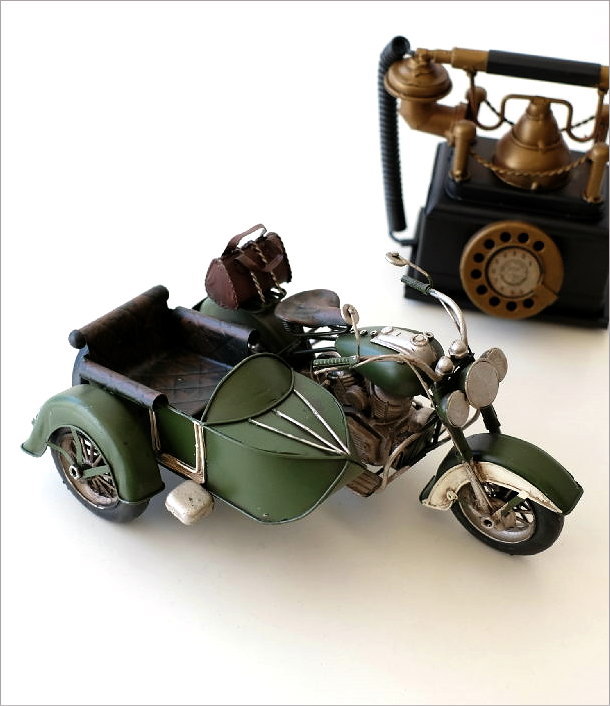 楽天市場】バイク 置物 おしゃれ アンティーク調 レトロ オブジェ