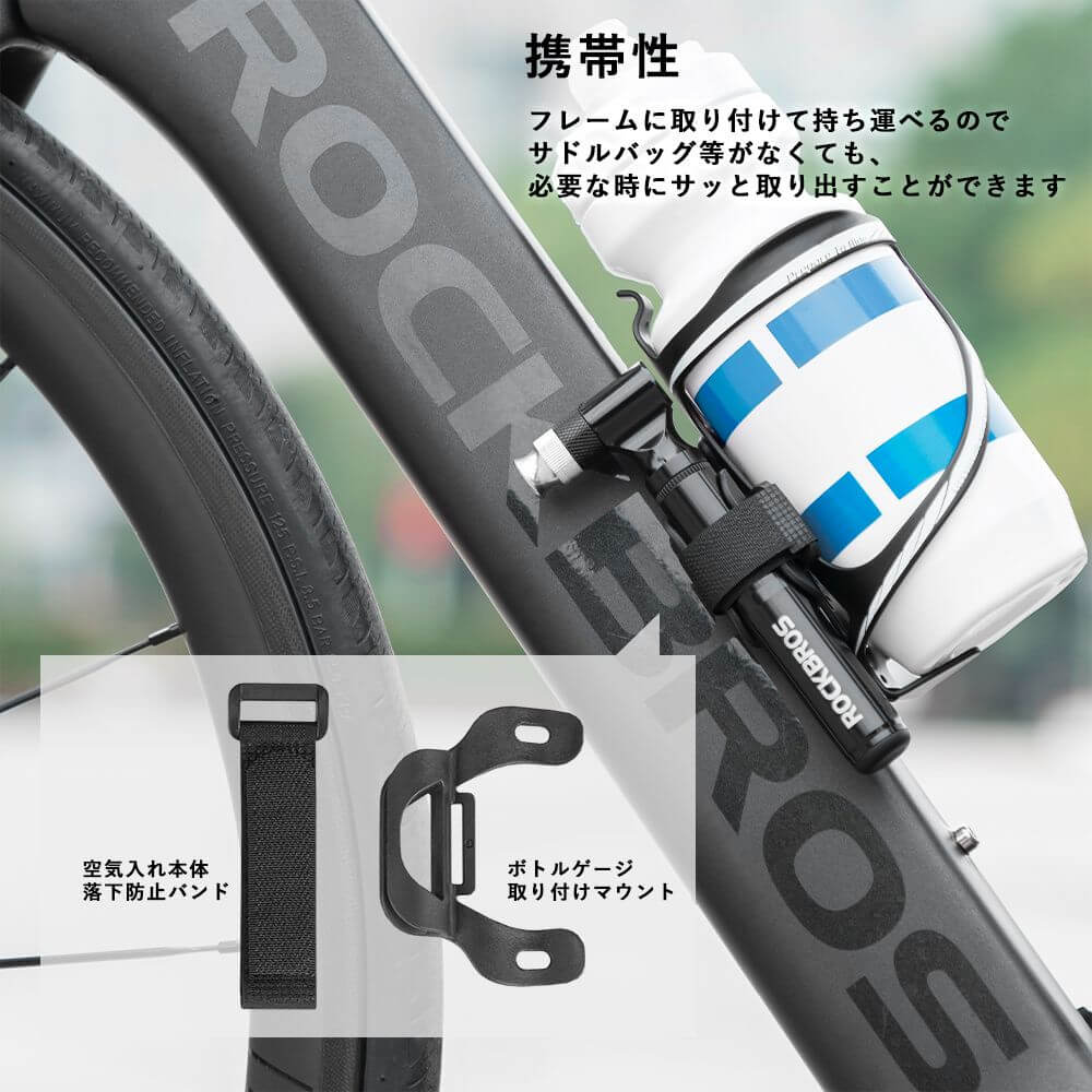 楽天市場】【送料無料】自転車用 空気入れ 携帯性抜群 130psi 仏式 米