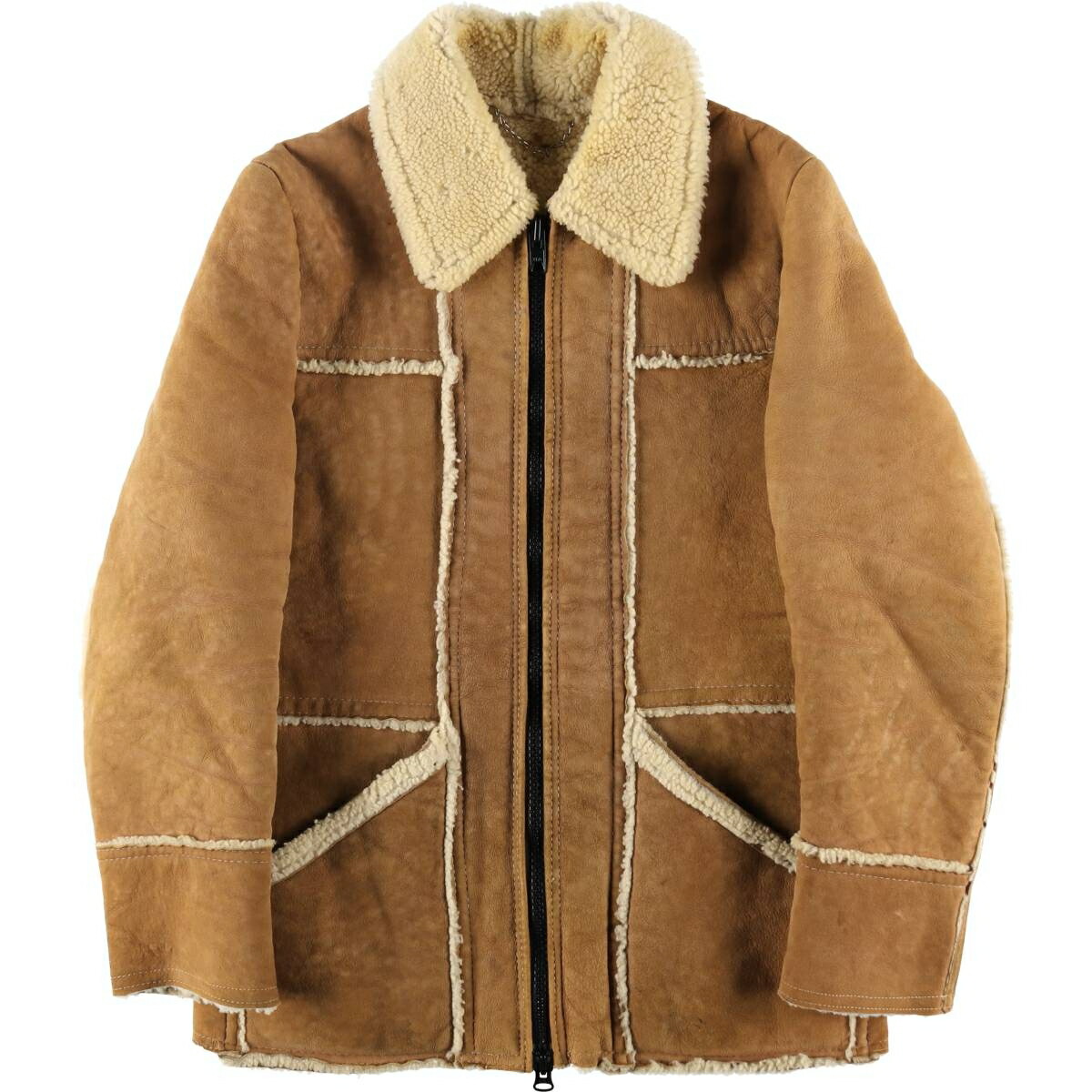 古着 O'NED ムートンジャケット フランス製 レディースXL相当