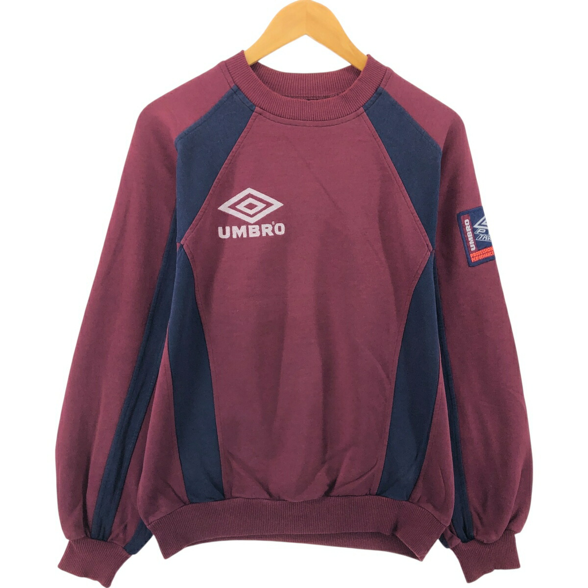 古着 90年代 アンブロ UMBRO ロゴスウェットシャツ トレーナー メンズS