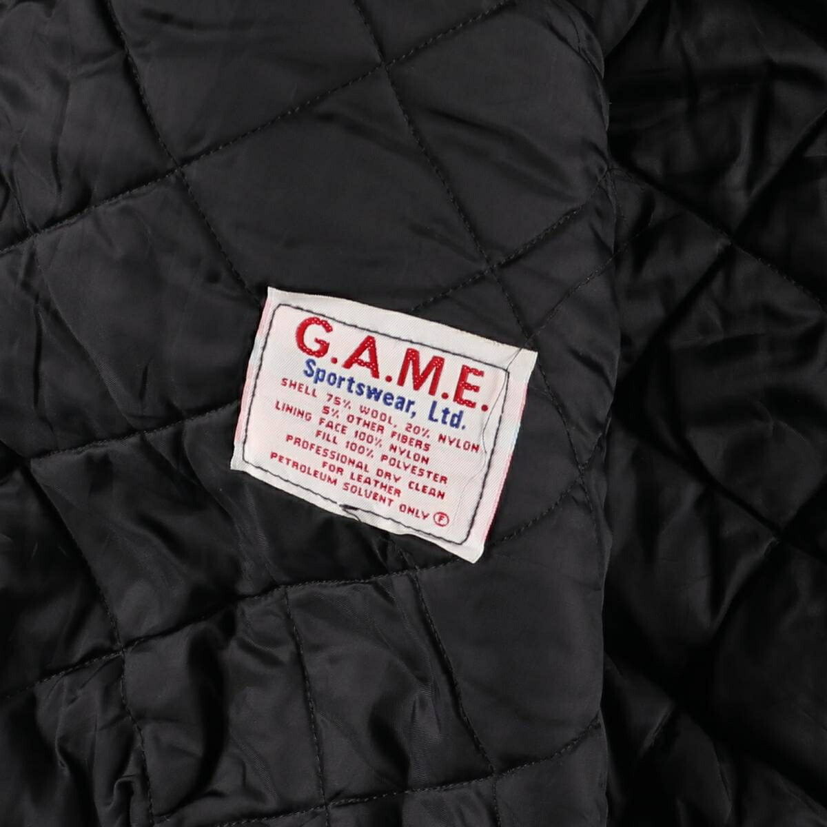 古着 90年代 GAME Sportswear ウールスタジャン アワードジャケット