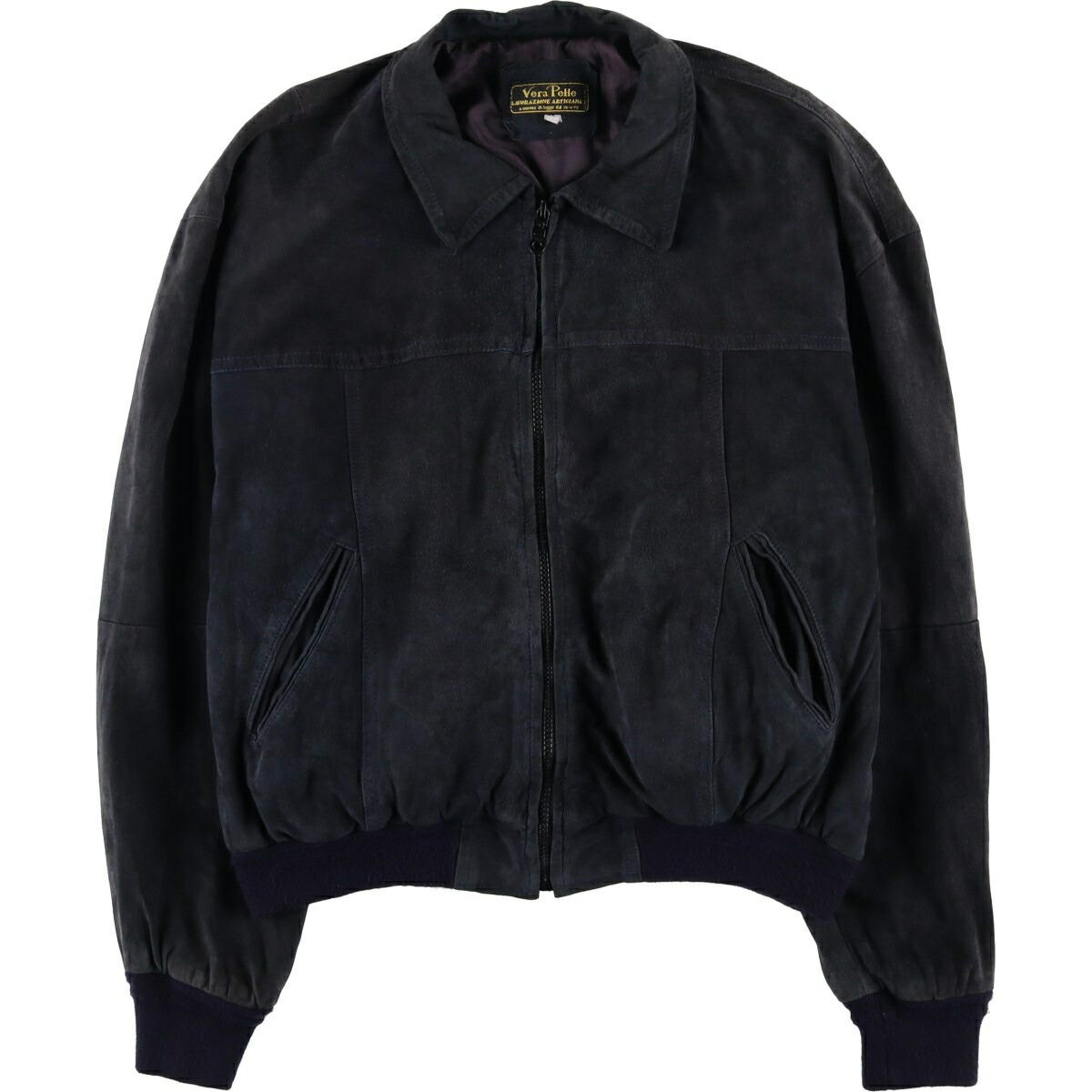古着 VERA PELLE スエードレザーブルゾン イタリア製 メンズL相当