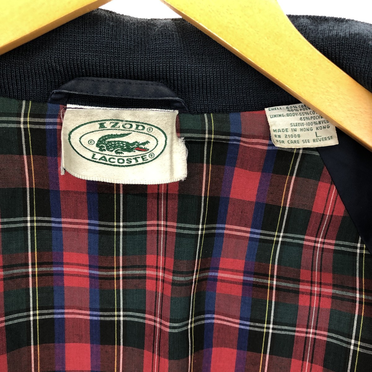 古着 80年代 ラコステ LACOSTE IZOD ハリントンジャケット スイング