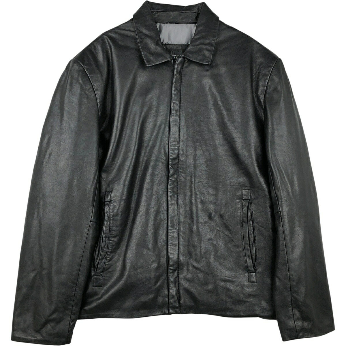 古着 COLLEZIONE 中綿入り レザーブルゾン メンズXL相当 /eaa614199