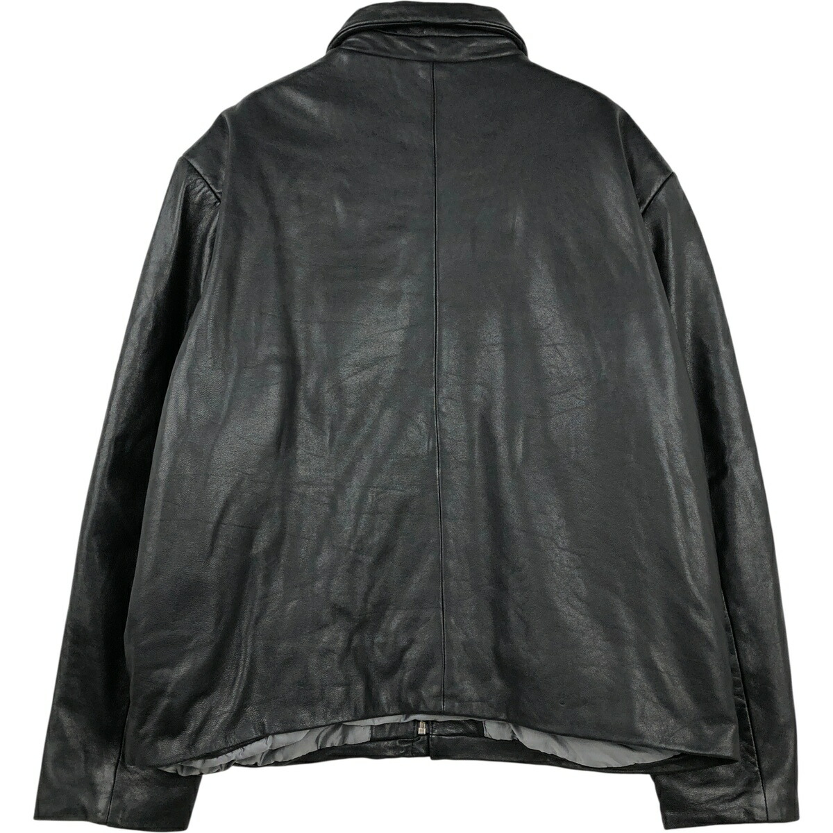 古着 COLLEZIONE 中綿入り レザーブルゾン メンズXL相当 /eaa614199