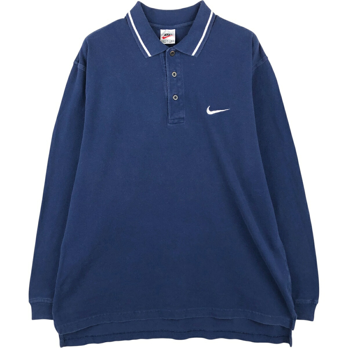 古着 90年代 ナイキ NIKE 長袖 ポロシャツ メンズL相当 ヴィンテージ