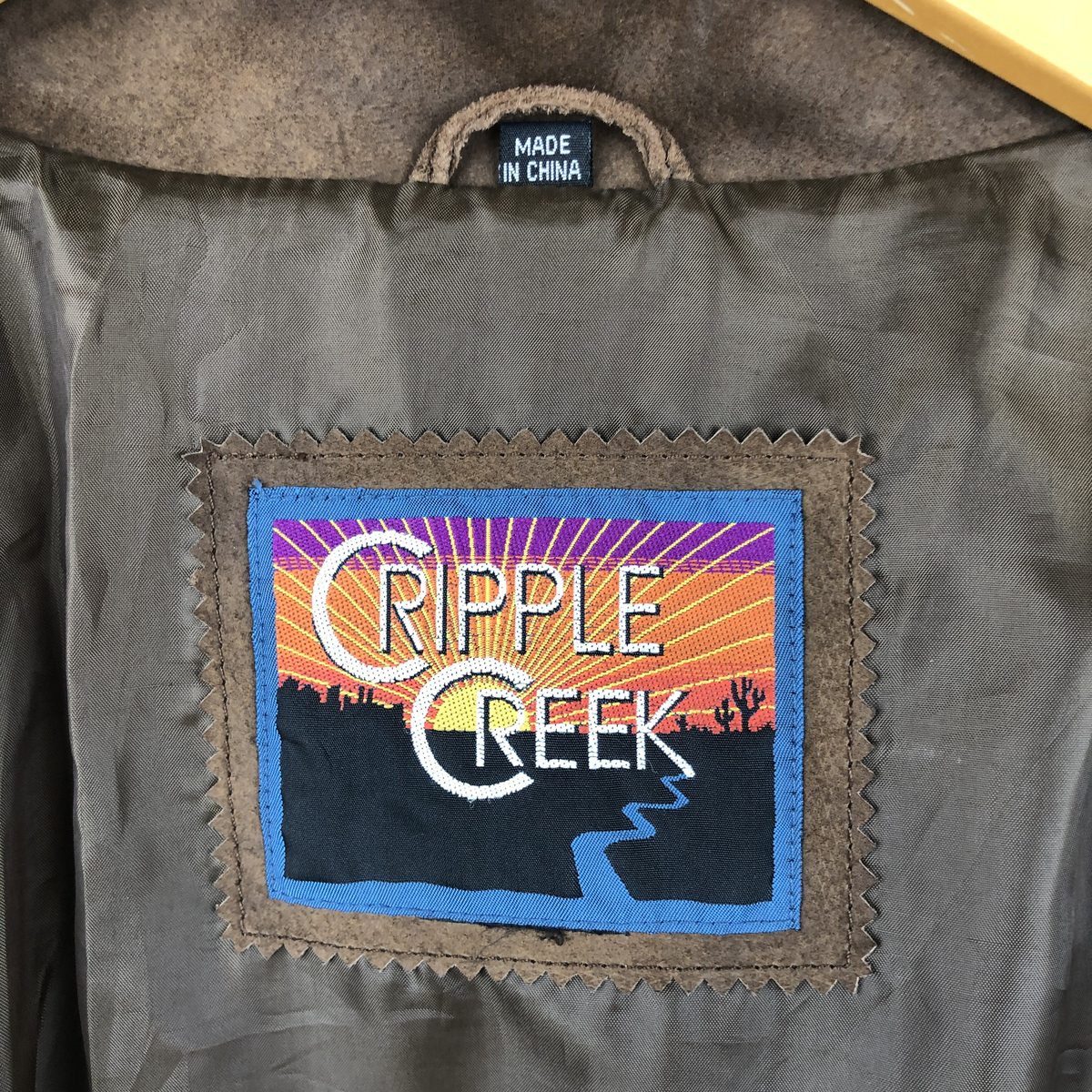 古着 90年代 CRIPPLE CREEK スエードレザージャケット レディースL相当