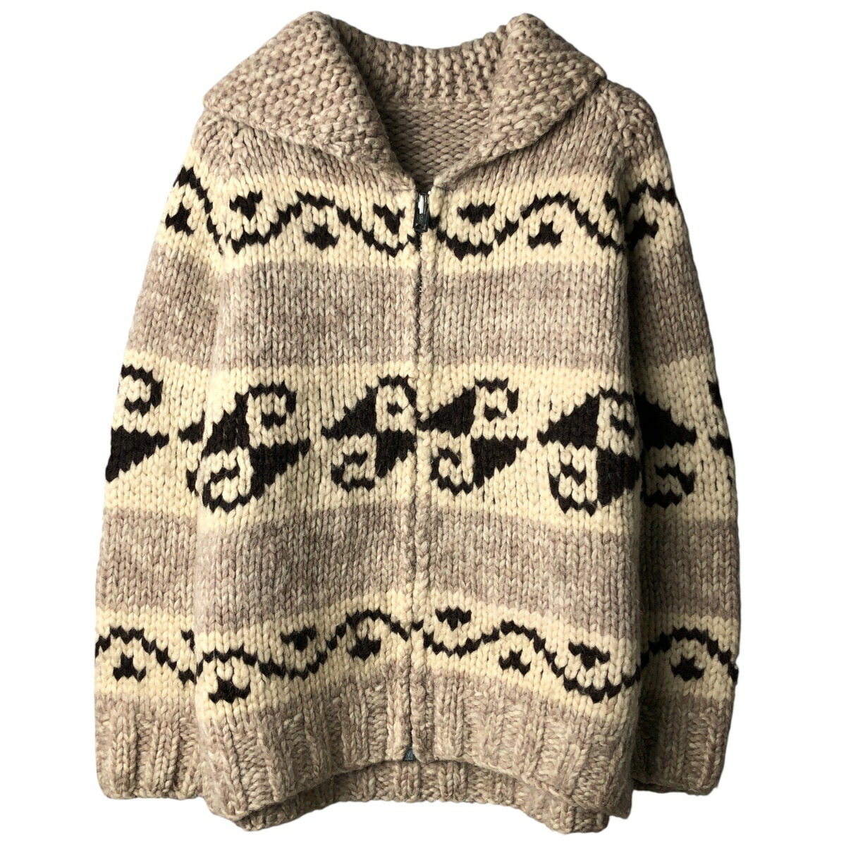 古着 70年代～ 総柄 カウチンセーター メンズM相当 ヴィンテージ