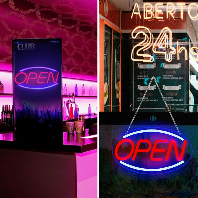 楽天市場】LED看板 open ネオン 看板 ネオンサイン USB電源 ネオン管