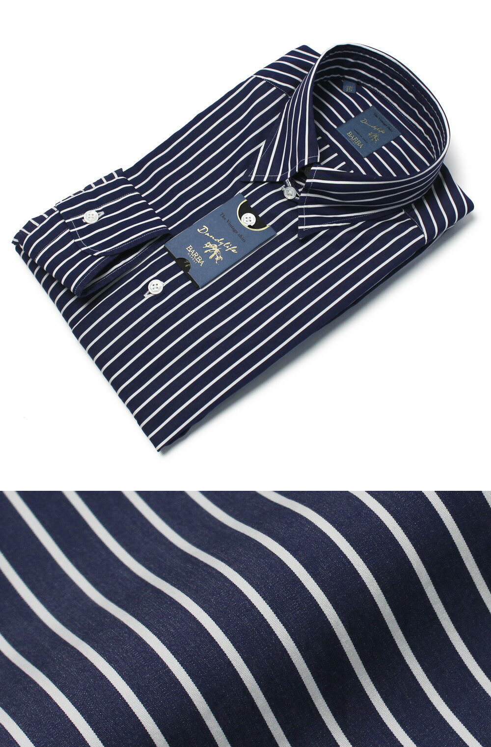 バルバ / BARBA / DANDY LIFE / ダンディ ライフ / タブカラー シャツ