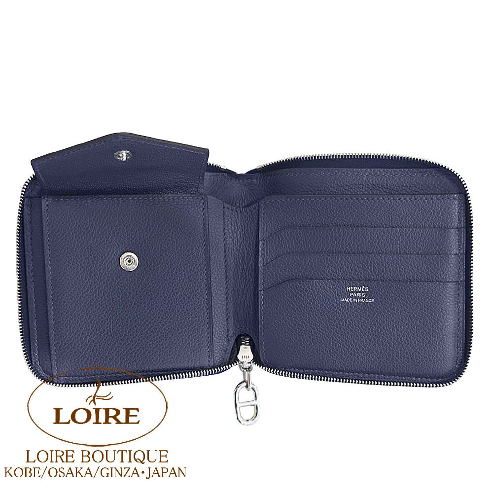 楽天市場】エルメス ジップアンゴー シェーヌ・ダンクル 財布 ブルー