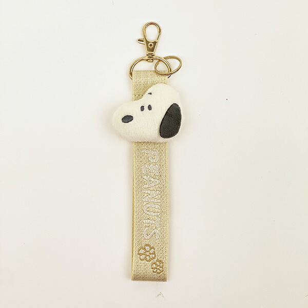 スヌーピー ストラップキーホルダー ゴールド SNOOPY