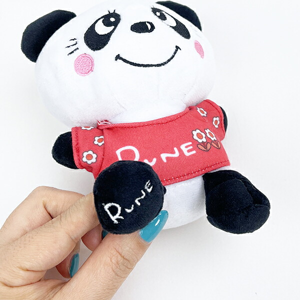 内藤ルネ ぬいぐるみ ルネパンダ M Tシャツ レッド人形 インテリア