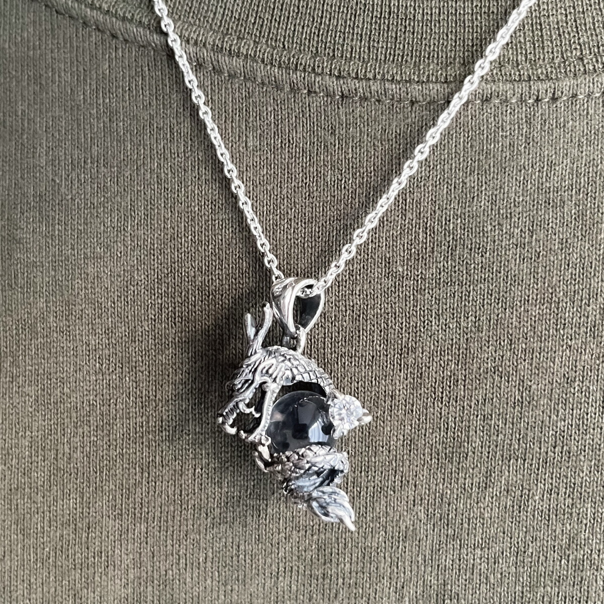 楽天市場】ネックレス ペンダント メンズ シルバー925 龍 ドラゴン