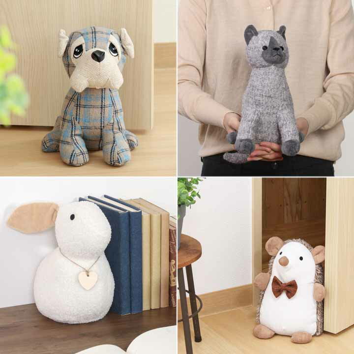楽天市場】アニマル ドアストッパー 玄関 引き戸 室内 ぬいぐるみ ねこ