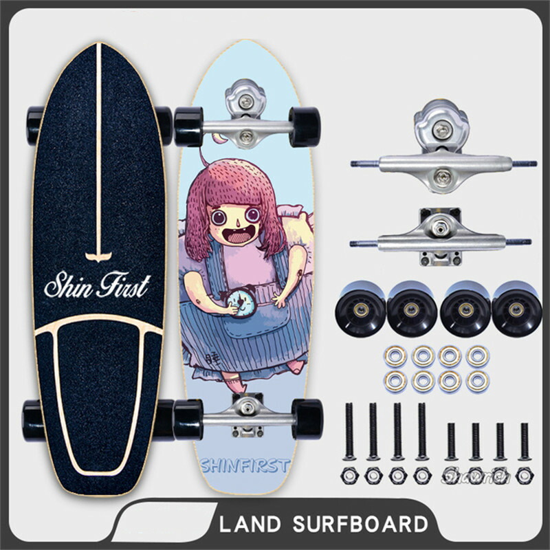 楽天市場】送料無料 サーフスケートボード コンプリート 32インチ