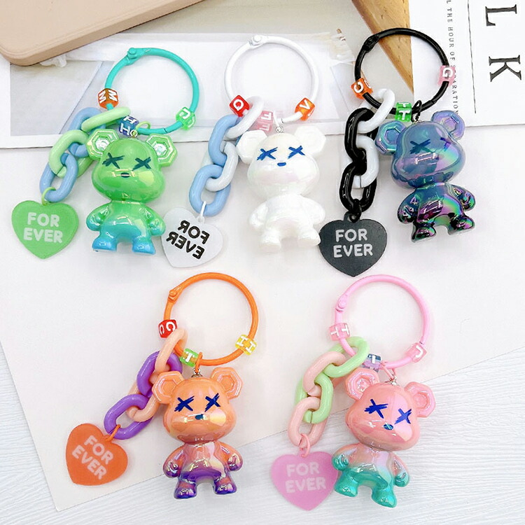楽天市場】キーホルダーくまちゃん 韓国雑貨 動物 かわいい 熊 5色