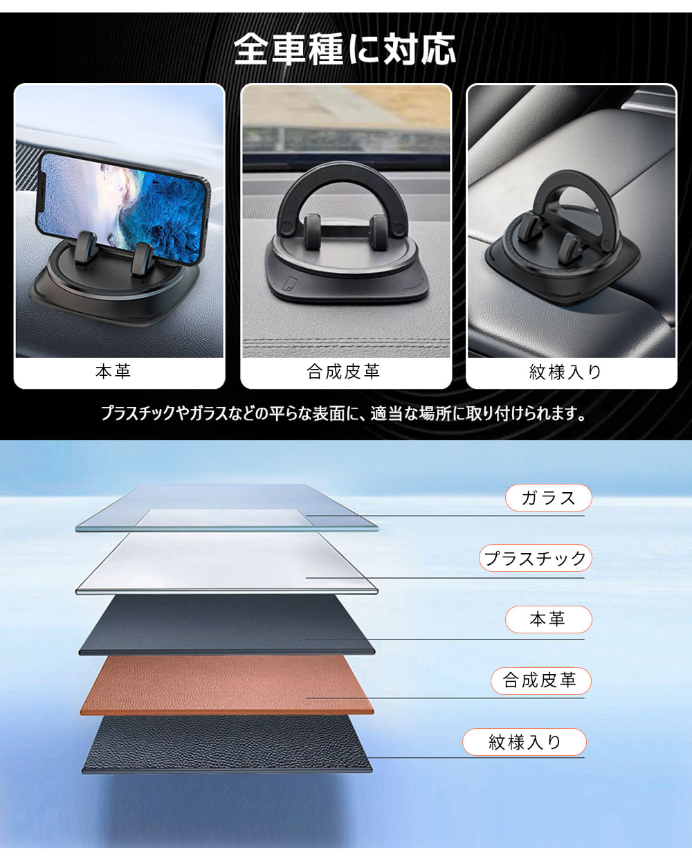 楽天市場】車載ホルダー スマホホルダー 車 置くだけ スマホスタンド