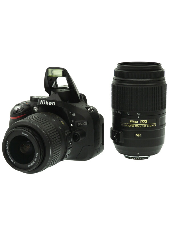 Nikon】ニコン『D5200 ダブルズームキット ブラック』2410万画素 DX