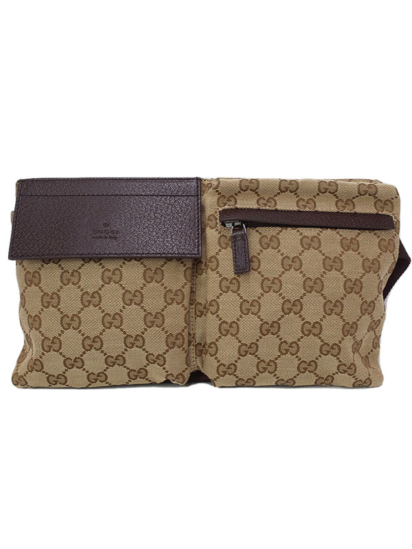 GUCCI】グッチ『GGキャンバス ウエストポーチ』28566 メンズ ボディ