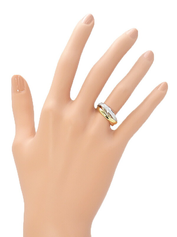 Cartier】カルティエ『K18YG/K18PG/K18WG トリニティ リング パヴェ