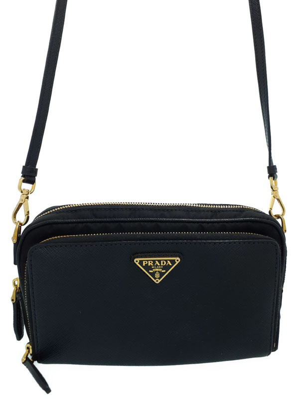 PRADA】プラダ『ナイロン×サフィアーノレザー ミニバッグ』1DH058