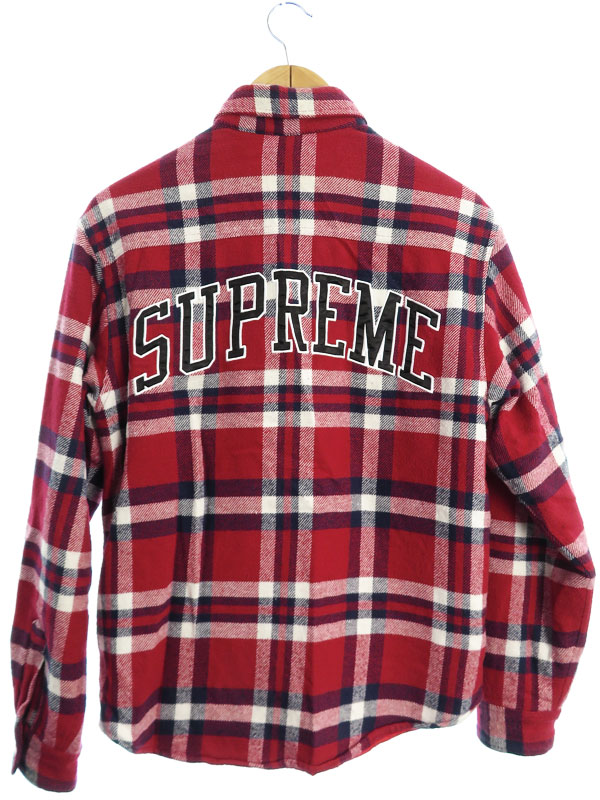 Supreme】【Quilted Arc Logo Flannel Shirt】【アウター