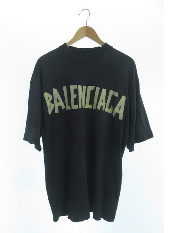BALENCIAGA】バレンシアガ『テープロゴ 半袖Tシャツ sizeS』739784