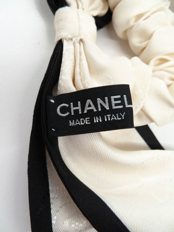 CHANEL】シャネル『ロゴ カメリア リボン シュシュ』レディース ヘア